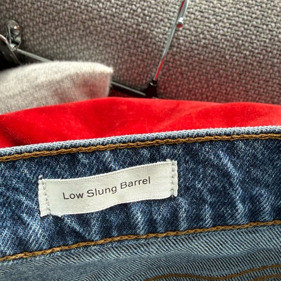 Frame Low Slung Barrel Jeans raw hem ankle length sz 30 - Picture 3 of 4